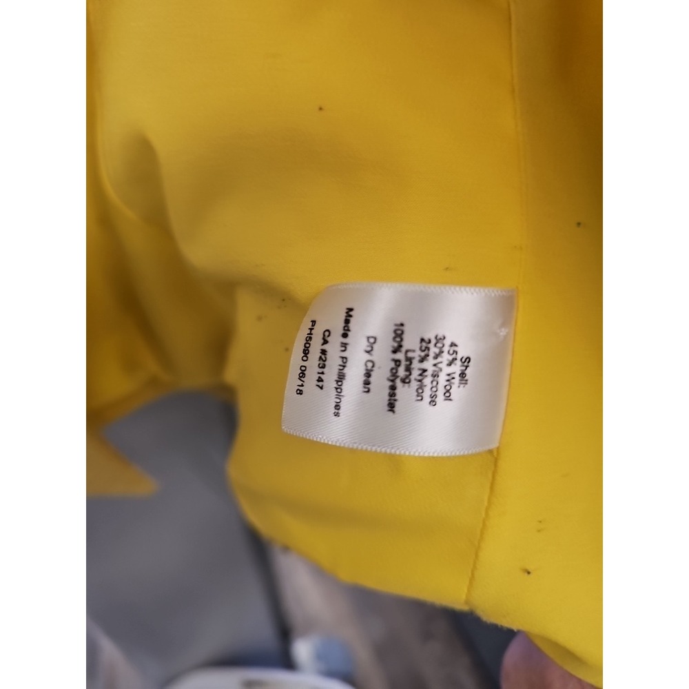 Talbots Jacket Womens Yellow Wool Blend Blazer‎ Button Down 6P - Picture 4 of 7